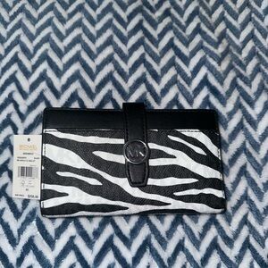 MICHAEL Michael Kors Black and White Zebra Pattern Wallet